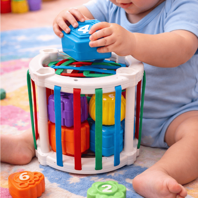Brinquedo Educativo Infantil Encaixe Formas Geométricas Numeradas Coordenação Motora Cognição Cores em Oferta na Shopee