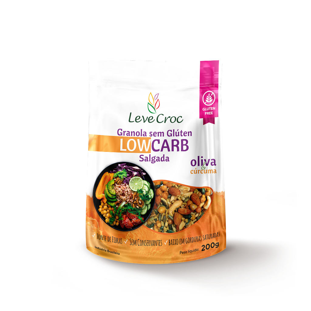 Granola Salgada Oliva E Cúrcuma 200g Leve Croc