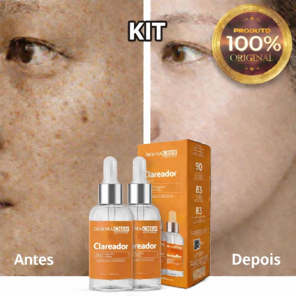 Sérum Clareador Dermachem 30ml Kit 1 2 ou 3 Unidades Niacinamida Ácido Mandélico Facial em Oferta na Shopee