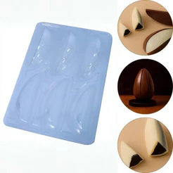 1~4 FORMA ESPECIAL SILICONE P/ OVO 6 FATIAS 250g Ou 150g BWB (BWB PÁSCOA 2026) (CHOCO)