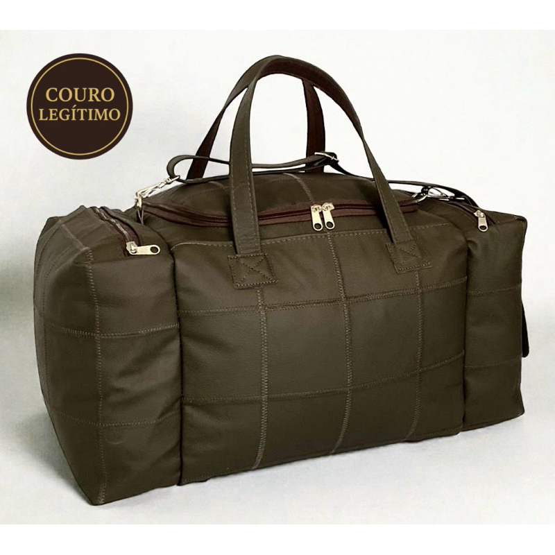 Mala de viagem em Couro Legítimo.  Bolsa de viagem em couro. Bolsa de viagem