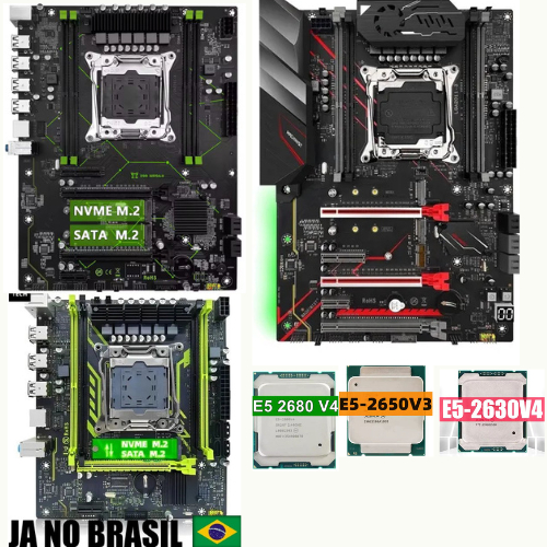 KIT XEON x99 UPGRADE GAMER PLACA MÃE + E5 2680 v4 E5 2630 V4 OPÇAO COM 8 16 32 RAM Promoçao em Oferta na Shopee