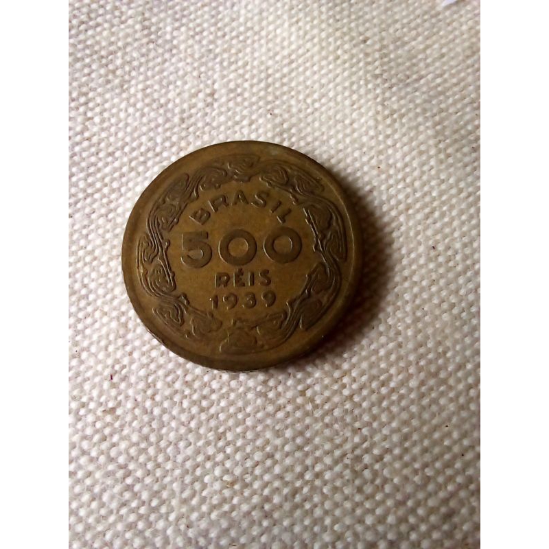 Bela Moeda 500 Réis Machado De Assis 1939