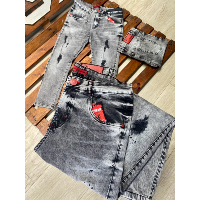 Calça Jeans Jogador Masculina Estonada Destroyed Slim Confortável Modern