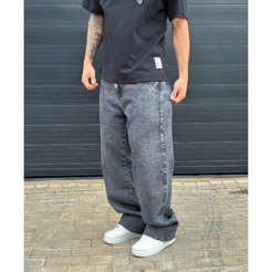 Calça Balão Jeans Masculina Baggy Streetwear Calca Bag Boca Larga Reta Estonada Calças