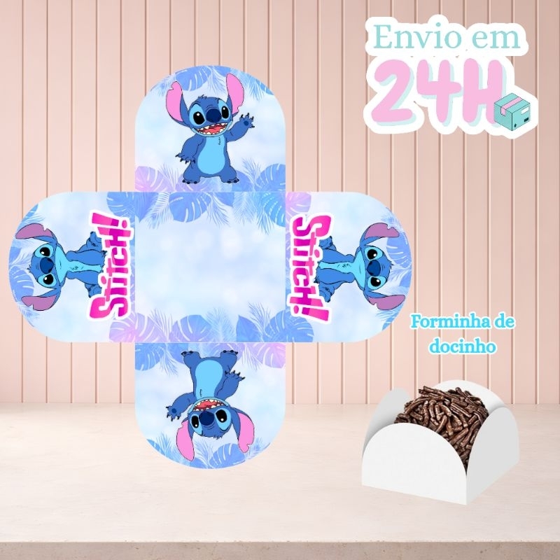 Forminha de Doces Personalizada no Tema Stitch /Lembrancinha de Festa/ Aniversário ENVIO EM 24HR