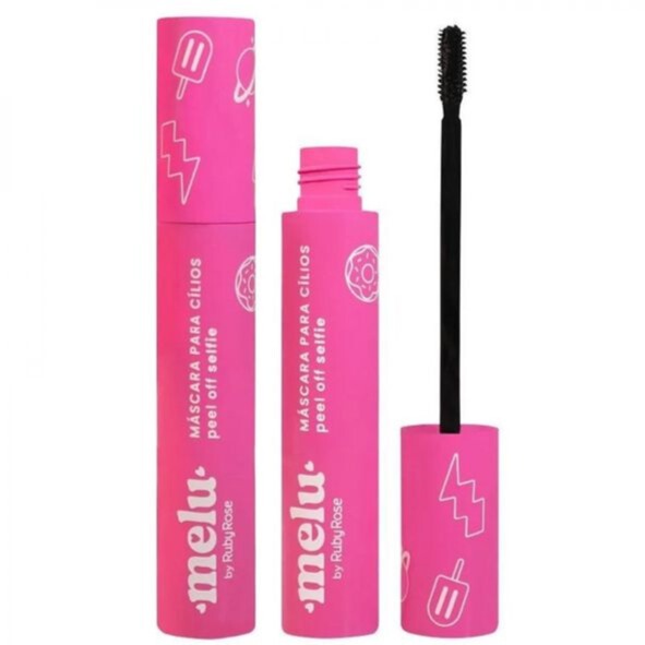 Máscara de Cílios Melu Rosa Ruby Rose Original Volume e Impacto
