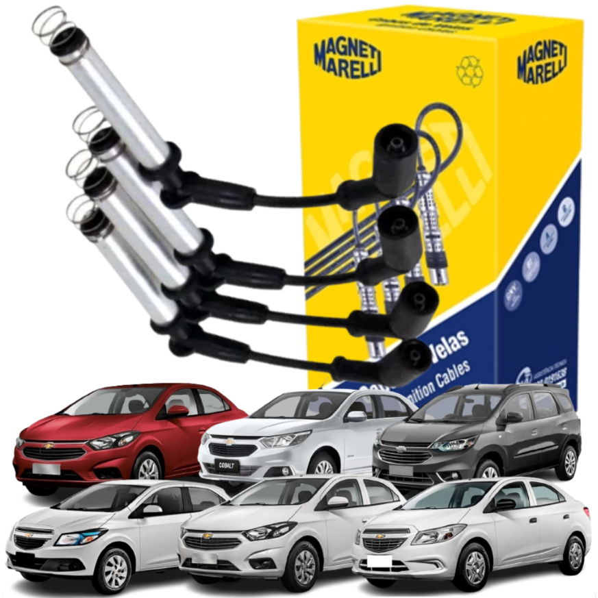 Jogo Cabo de vela de Ignição Original Prisma Onix Cobalt Spin 1.8 1.4 1.0 8V