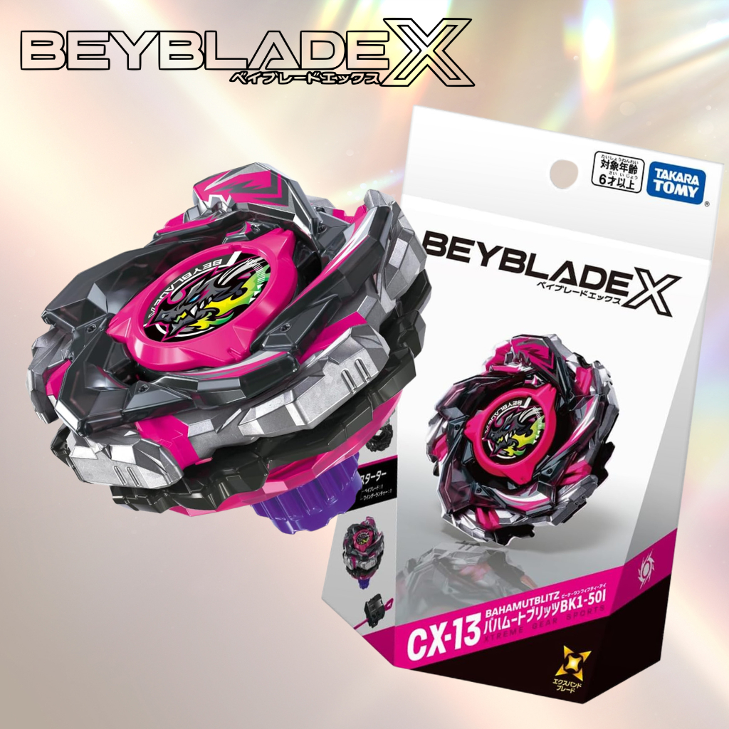 TAKARA TOMY Beyblade X BK1-50I CX-13 Starter Bahamut Blitz – Official Japan Release with Launcher