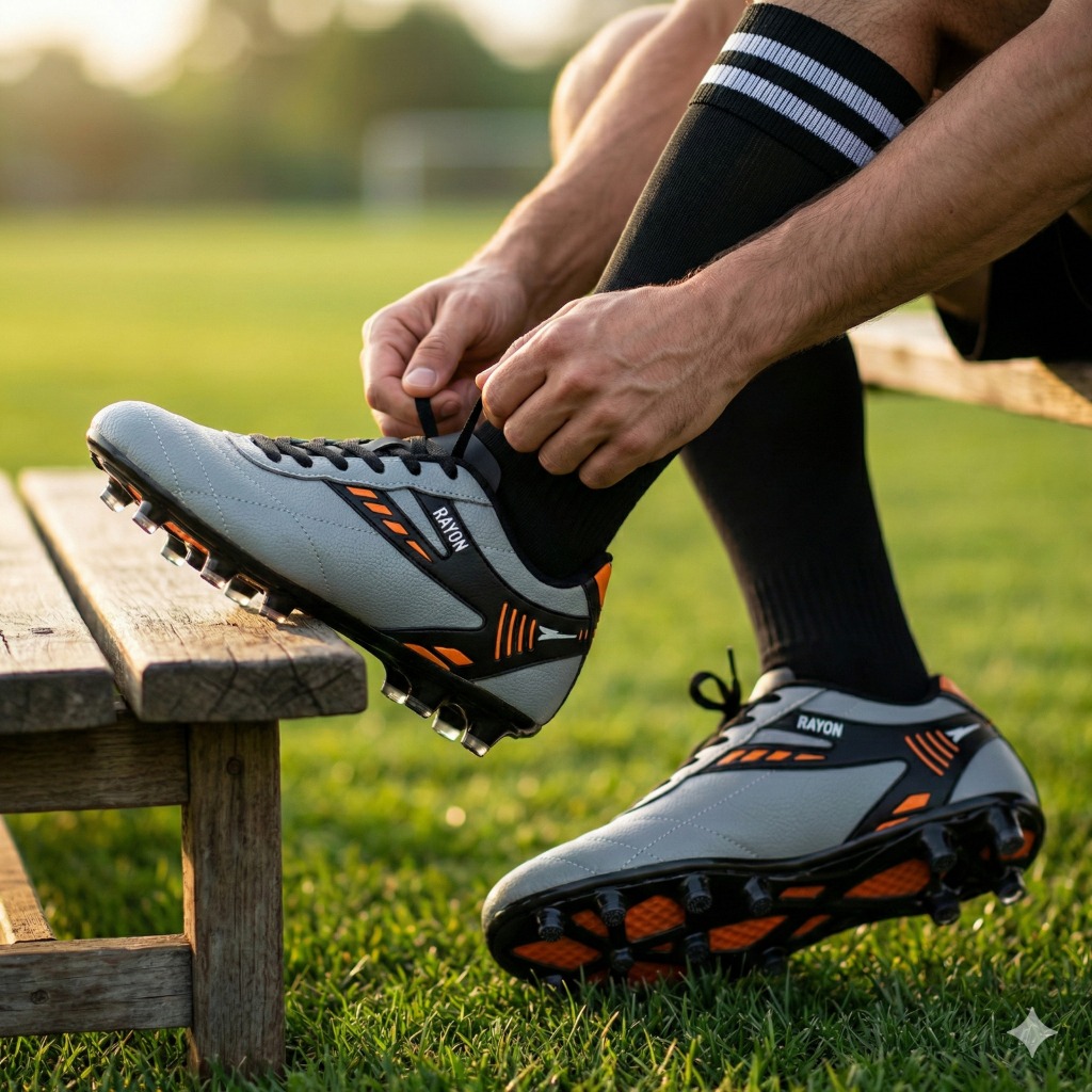 Chuteira em Couro Masculino para Campo Grama Ultra Leve e Resistente Profissional Envio Imediato