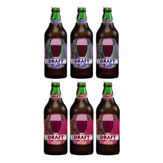 Kit 6 Cervejas 3 Draft Line Zero E 3 Draft Red Line Garrafa 600ml Cada em Oferta na Shopee