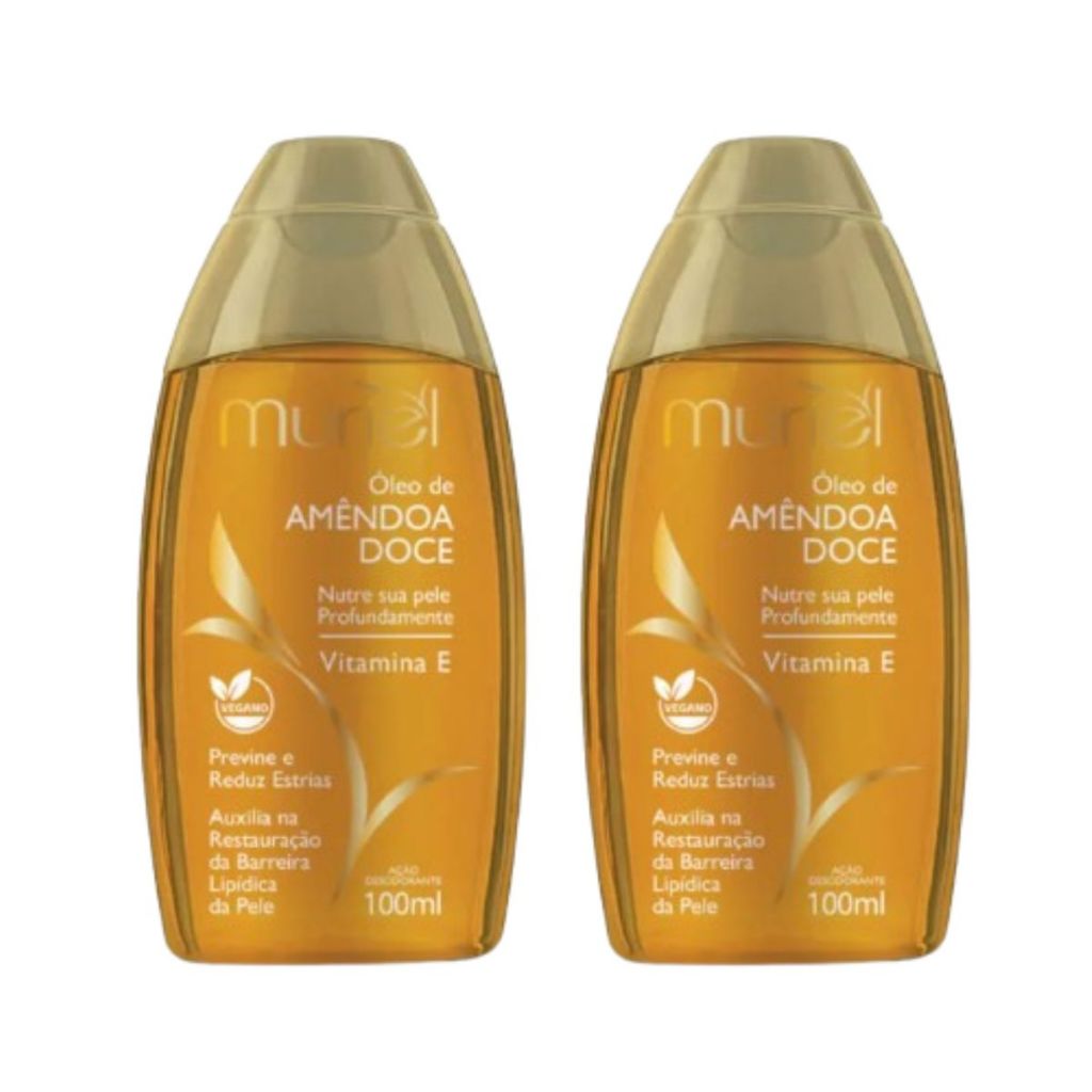 Kit 3 und Óleo Corporal Muriel Amêndoa Doce 100ml em Oferta na Shopee