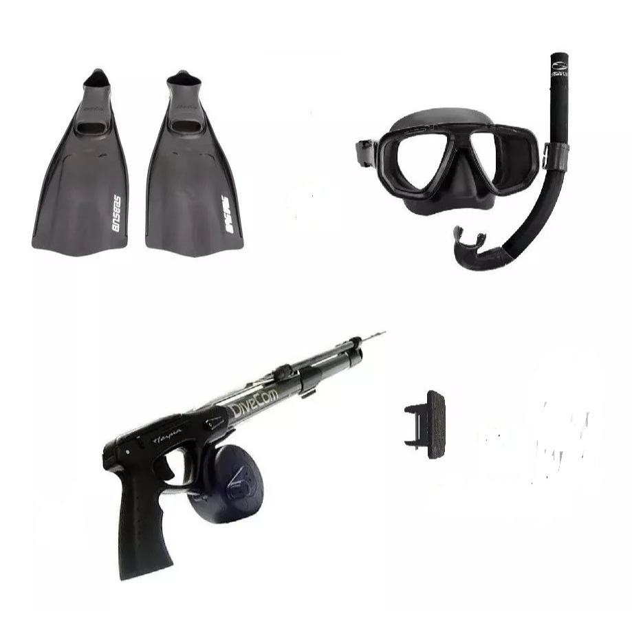 Kit Mergulho Arbalete Pesca Sub Completo Top de Linha - Excelente Para Inciantes