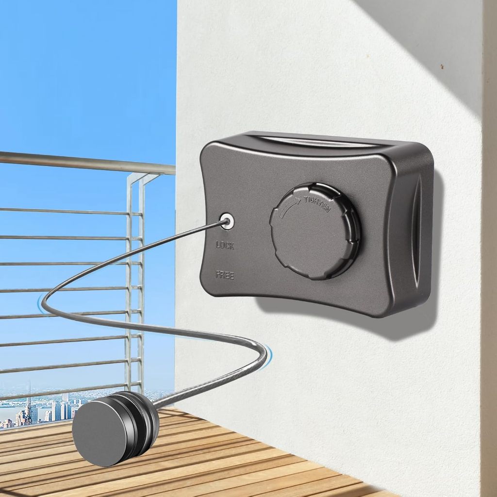 Linha De Lavanderia De Aço Inoxidável Varal Retrátil Ajustável Para Secagem De Roupas Internas E Externas Invisíve