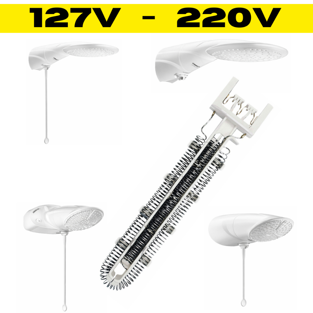 Resistência Advanced Ducha Top Jet Turbo Multitemperatura Lorenzetti 127v 5500w 220v 6400w 7500w