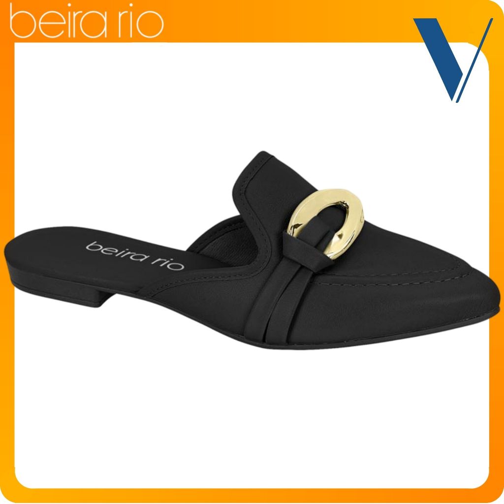 Sapato Feminino Mule Fivela Beira Rio Conforto Original Envio Rápido