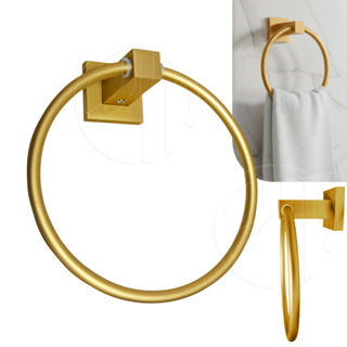 Porta Toalha Rosto Mãos Dourado Fosco Argola Banheiro Metal em Oferta na Shopee
