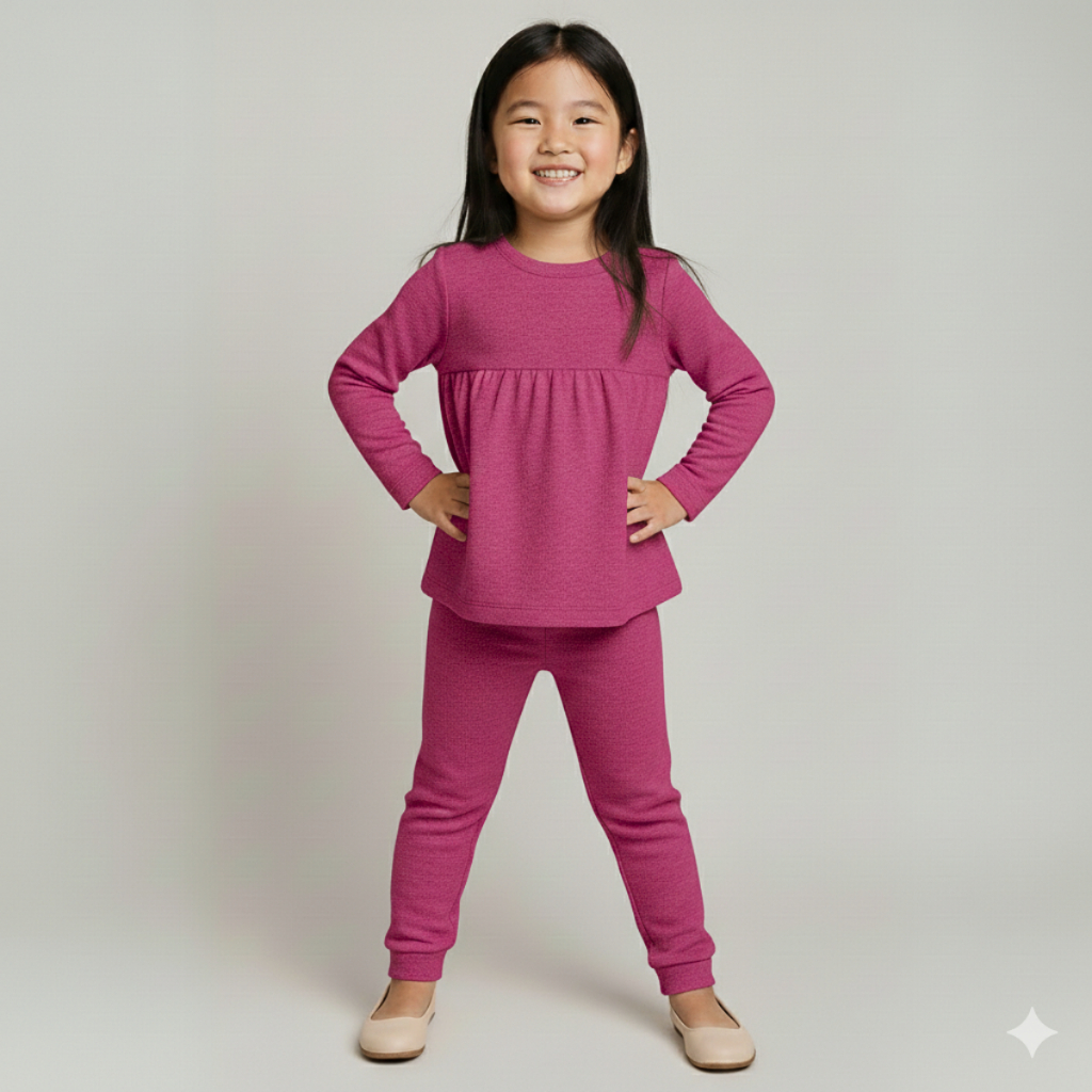Conjunto Infantil Menina Inverno lanzinha Confortável 2 peças Blusa e Calça Tamanhos do 2 a 8 anos