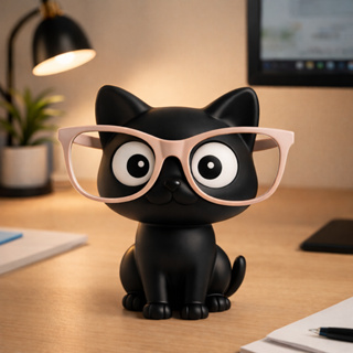 Porta Óculos Gatinho Fofo | Suporte Decorativo e Criativo para Mesa em Oferta na Shopee