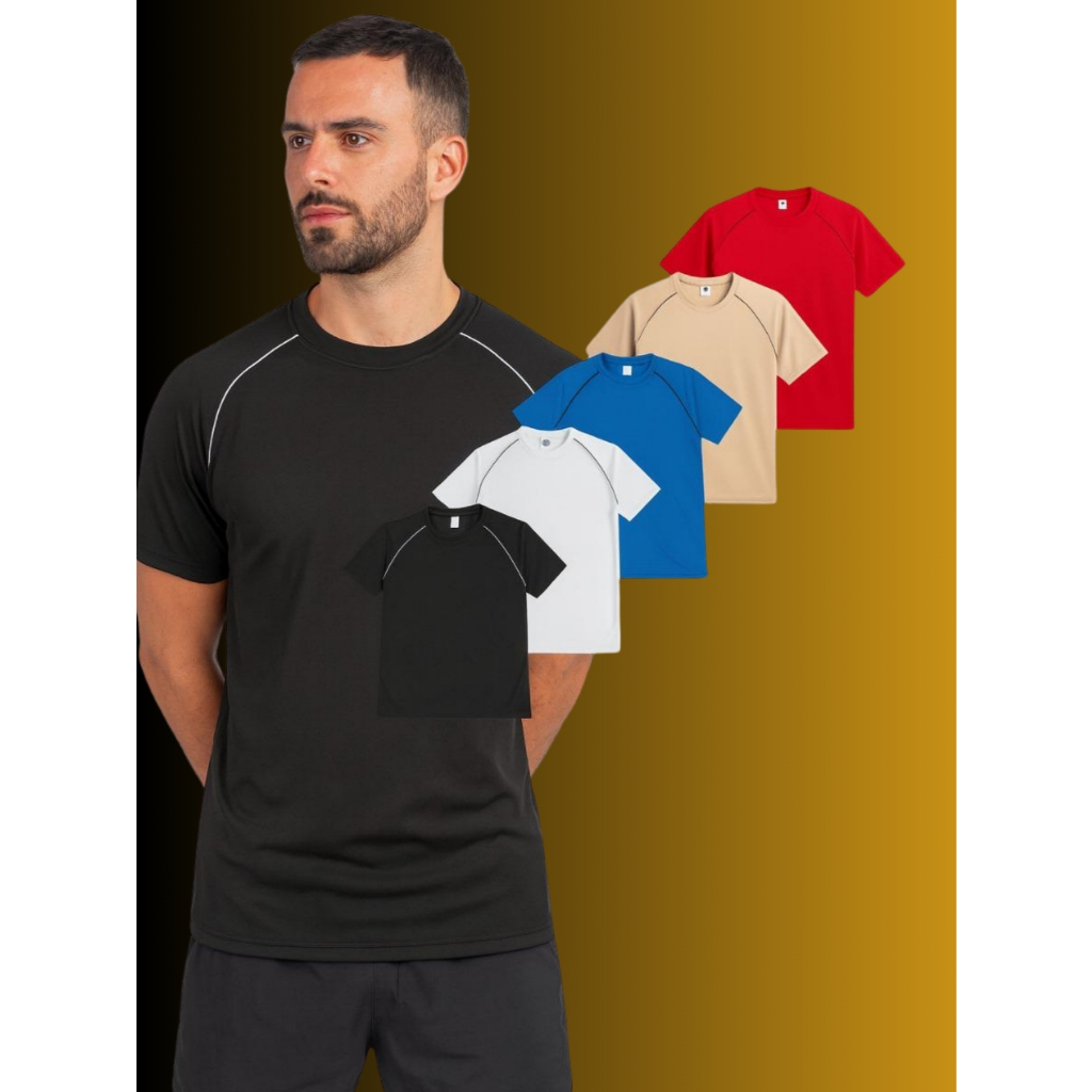 Kit 4 Camiseta Fitness Dry Fit Premium Sandrini Manga Curta Masculina Sport Treino