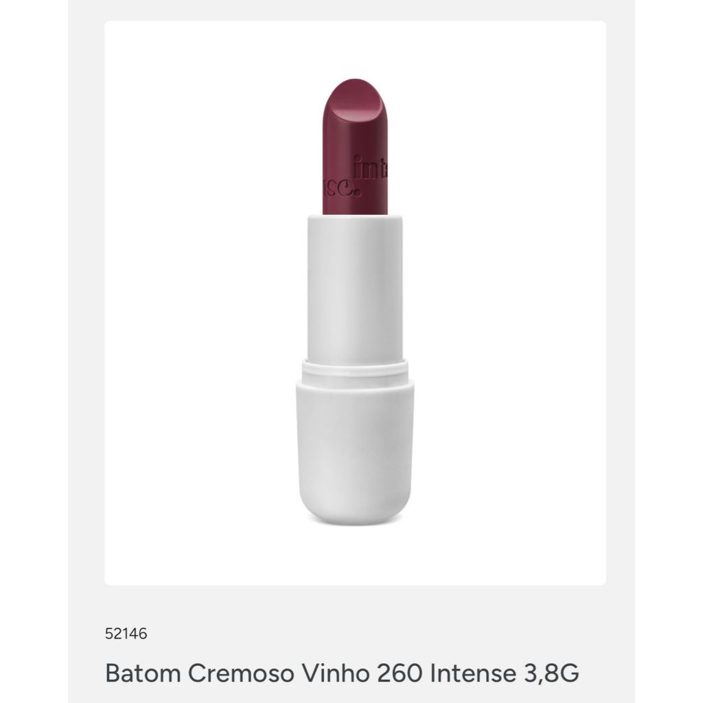 Batom Intense Cremoso 3,8g O Boticário – Cor Intensa, Hidratação e Conforto o Dia Todo