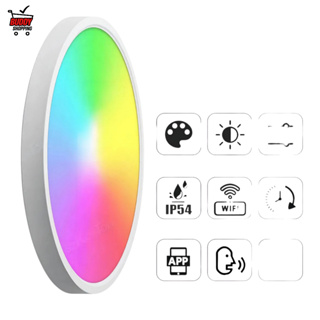 LÂMPADA RGB INTELIGENTE | Plafon Teto 21W WiFi Alexa App em Oferta na Shopee