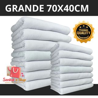 kit Pano De Chão Alvejado Branco grande Tamanho70x40 saco duplo pano de limpeza  100% algodão em Oferta na Shopee