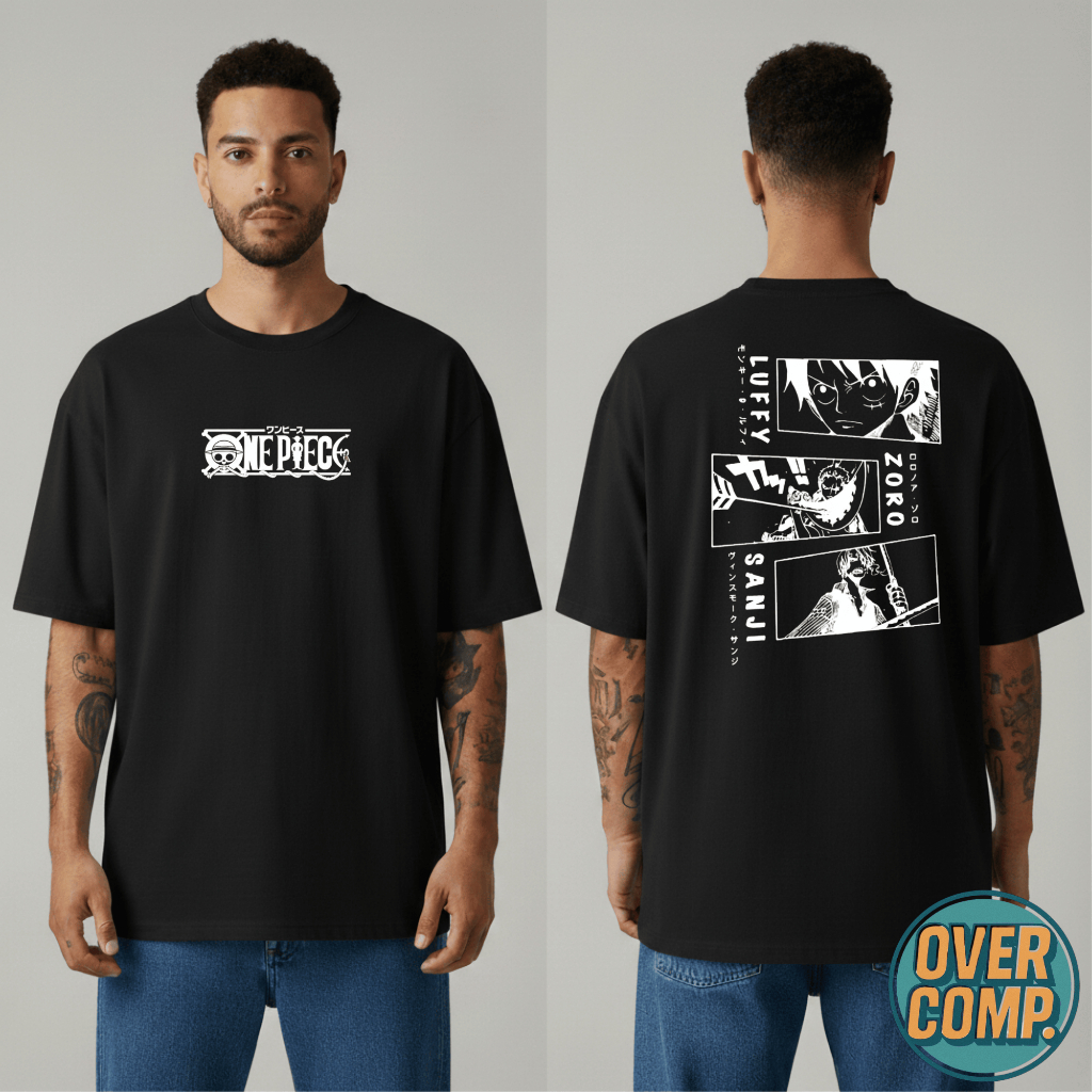 Camiseta Oversized Masculina Estampada Geek Anime Streetwear Algodão Premium Moda Urbana Casual Confortável Lançamento