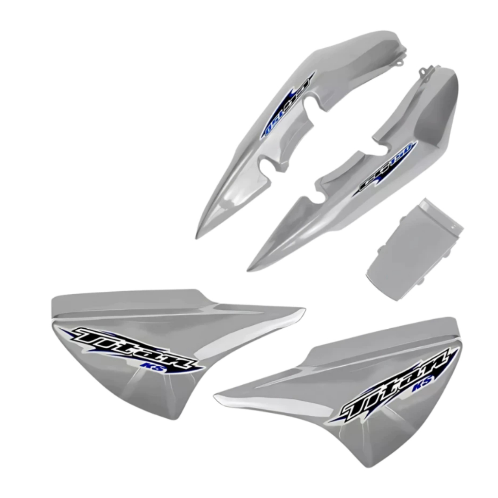 Carenagem Prata Titan 150 Rabeta + Tampa Lateral + Adesivos 2006 Até 2008 Ks Es Esd Cinza Modelo Padrão Fábrica em Oferta na Shopee