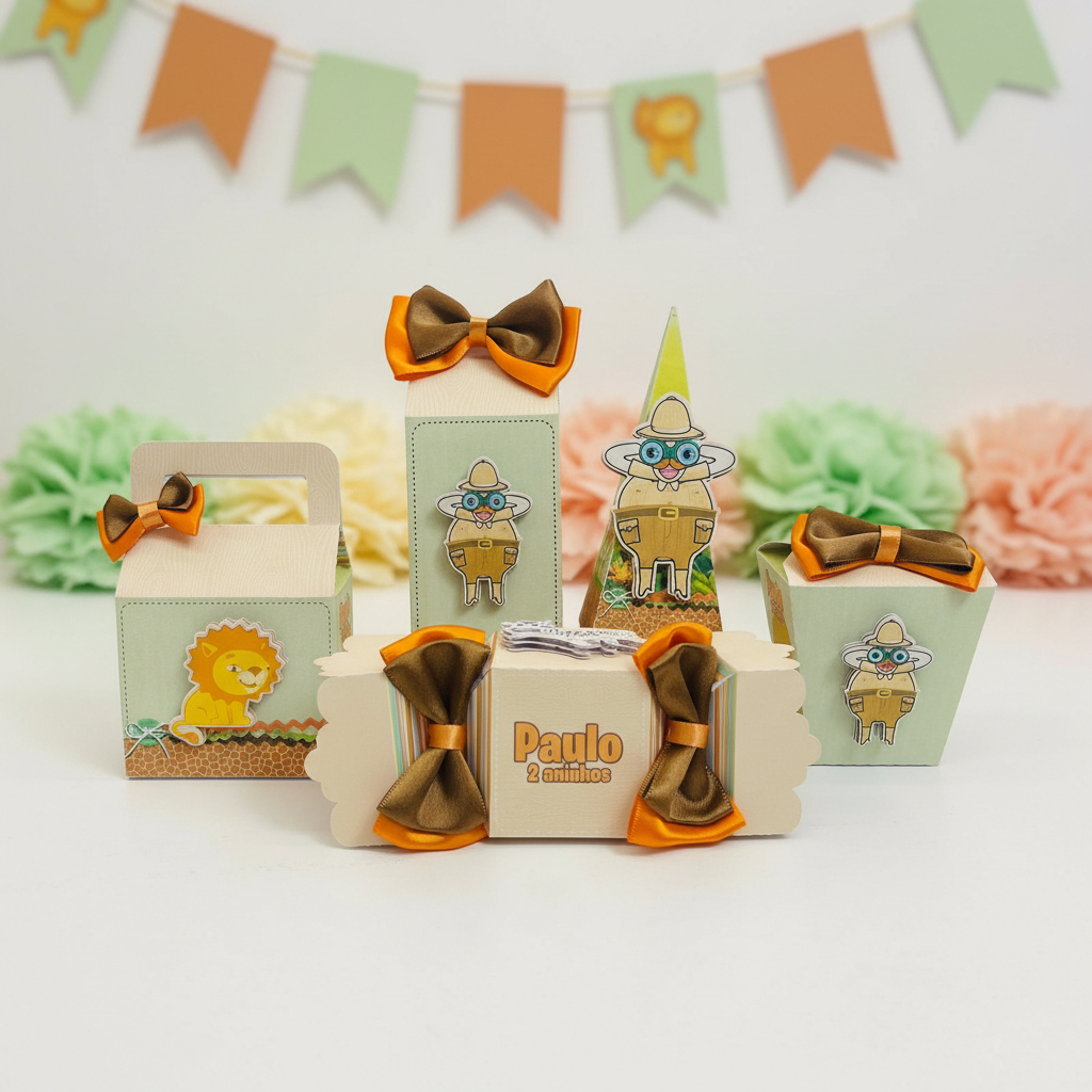 Kit Festa Bita no Safari Lembrancinha Personalizada Bita no Safari Festa Infantil Bita no Safari