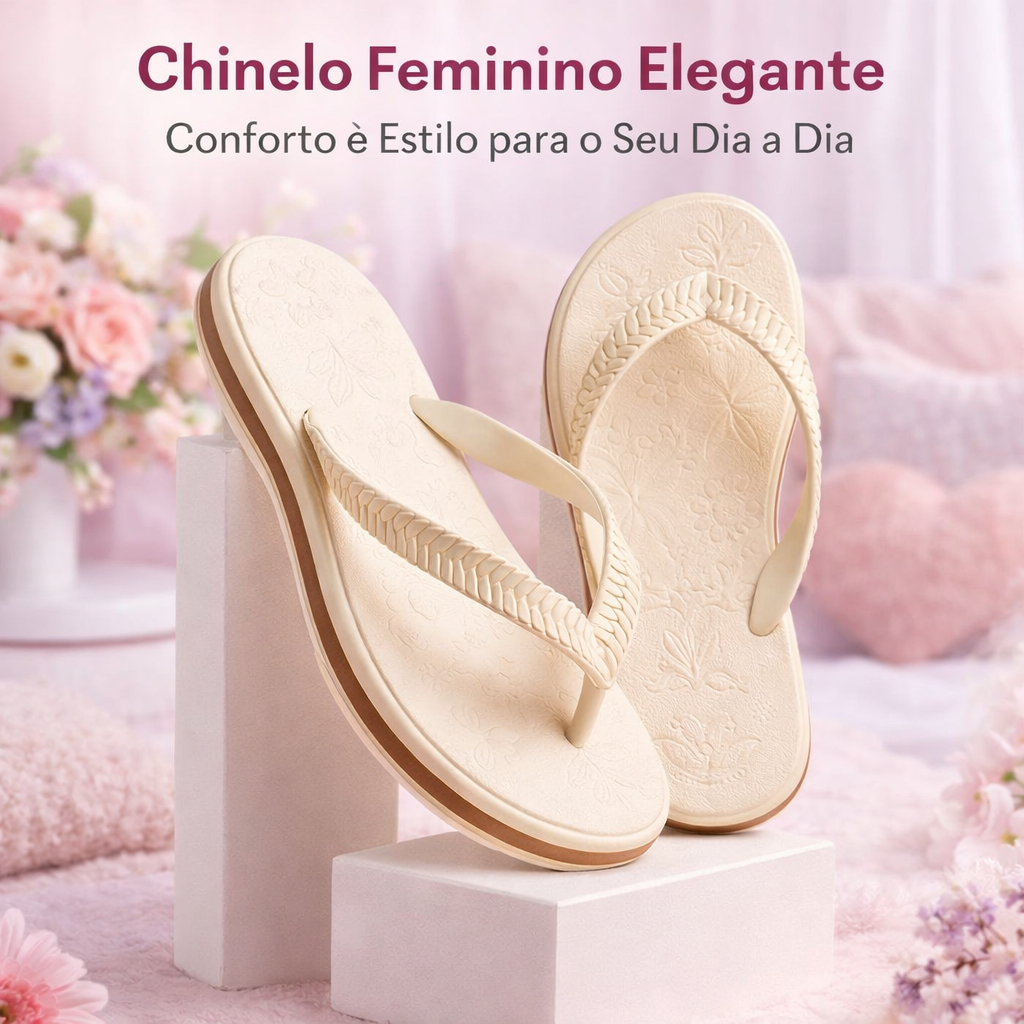 Chinelo Feminino Antiderrapante Leve e Confortável para a Praia em Oferta na Shopee