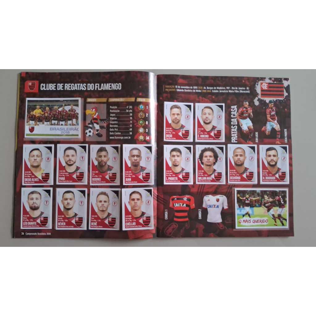 FLAMENGO FIGURINHAS CAMPEONATO BRASILEIRO 2018 ( VENDA POR UNIDADE ) ORIGINAIS PANINI