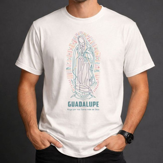 Camiseta Guadalupe Nossa Senhora Camisa Algodão Premium Fé Cristã Católica  Envio Unissex Imediato em Oferta na Shopee