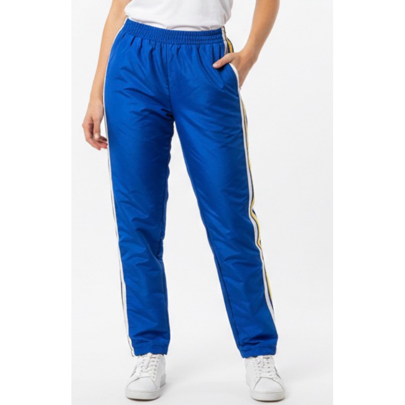 calça tactel uniforme azul escolar farda unissex infantil juvenil