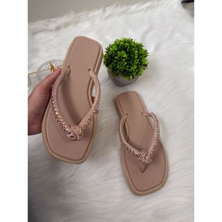 Chinelo femino nó strass ELEGANTE CONFORT