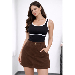 saia veludo canelado cotelê moda fashion 2025 envio e mediato em Oferta na Shopee