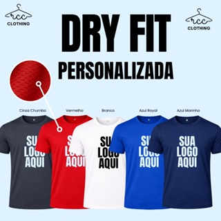 Camiseta Personalizada Frente e Costas Dry Fit, Com Sua Logo, Uniforme de Sua Empresa em Oferta na Shopee