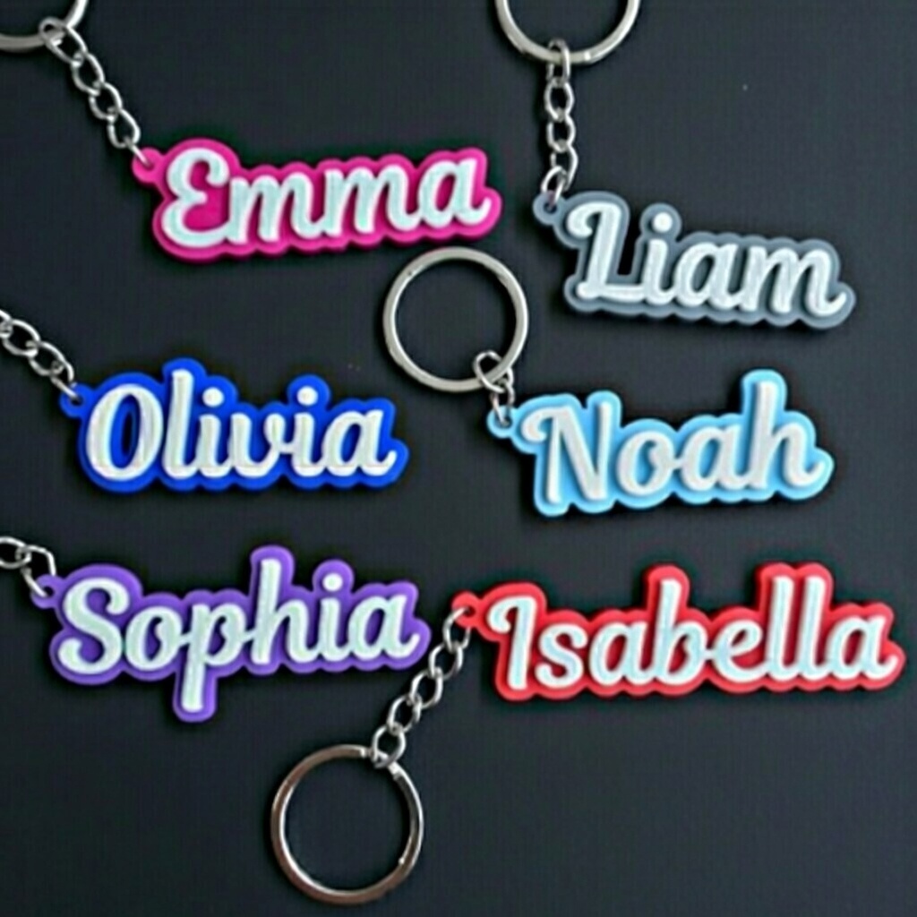 Kit Chaveiro Personalizado com Nome em 3D | Chaveiro Infantil Escolar | Lembrancinha Aniversário