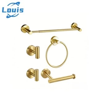 Louis Toalheiro de Banheiro Ajustável Inox  42-65cm - Kit 5 Acessórios Completo