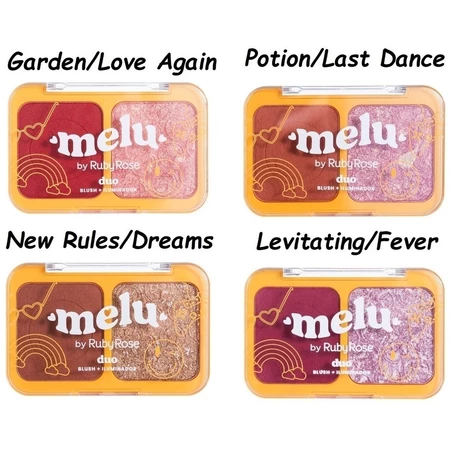 Duo Blush + Iluminador Melu by Ruby Rose 6g em Oferta na Shopee
