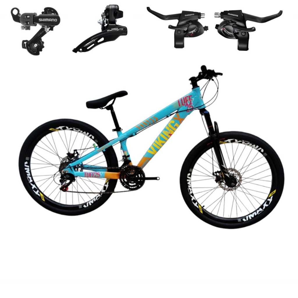 Bicicleta Viking A-26 Tuff 25 24V Shimano Freio a Disco Mecânico Suspensão Dianteira MTB Urbana