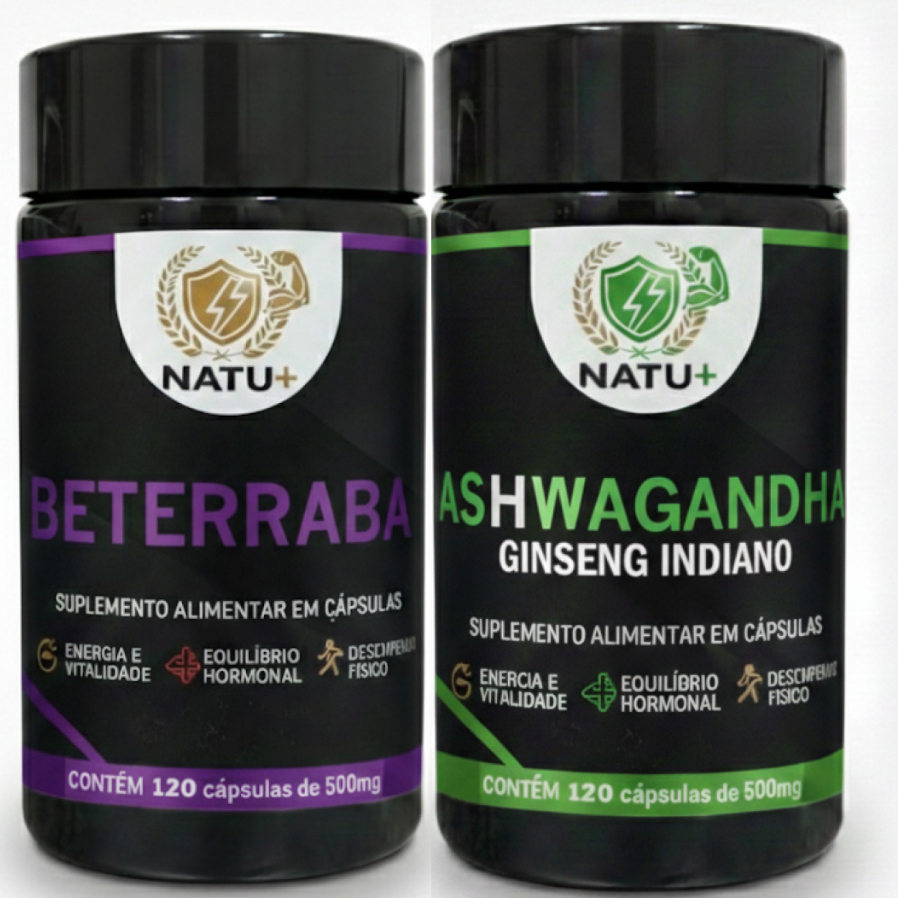 Kit Beterraba Sweet Beet  - Nutritiva  & Ginseng Indiano Ashwagandha NATUSUPLEMENTOS