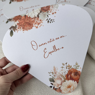100 Leque Personalizado de Casamento - PRONTA ENTREGA em Oferta na Shopee
