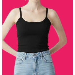 Blusa Regata Feminina Básica Canelada Ribana Com Elastano Sem Bojo