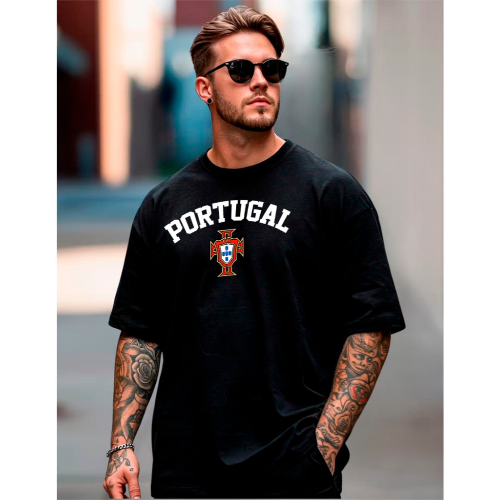 Camiseta Oversized Futebol Portugal CR7