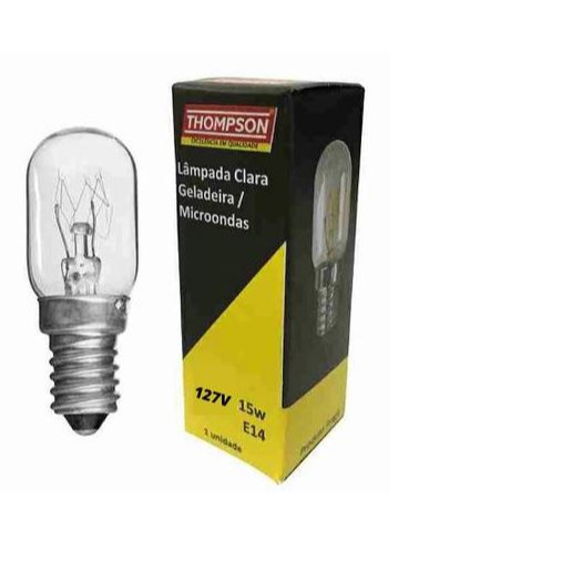 Lâmpada Para Geladeira Micro 15W X 127V E14 Branco Quente Tecnologia Incandescente Iluminação Suave - Dispelmaxx