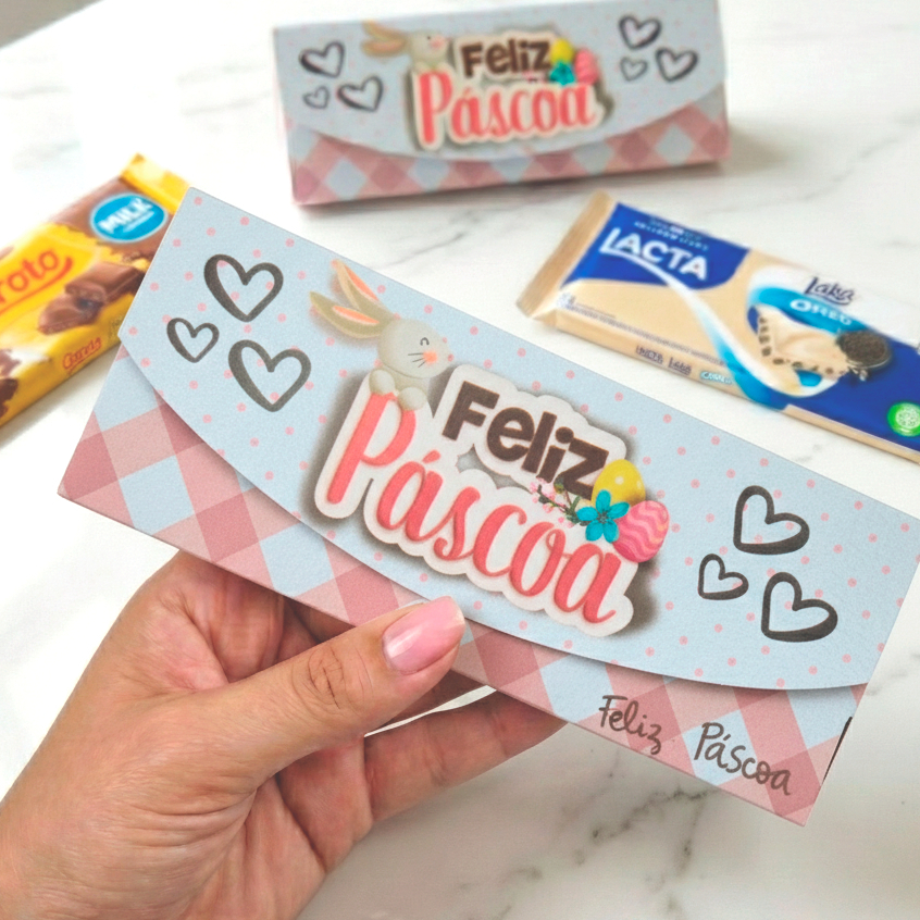 10 Caixas Barra/tabletes especial Páscoa. Para tabletes de mercado, presentes, lembrancinhas
