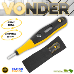 Caneta Digital Chave Teste Medidor De Voltagem Multiteste Vonder Estojo em Lona Resistente Oferta