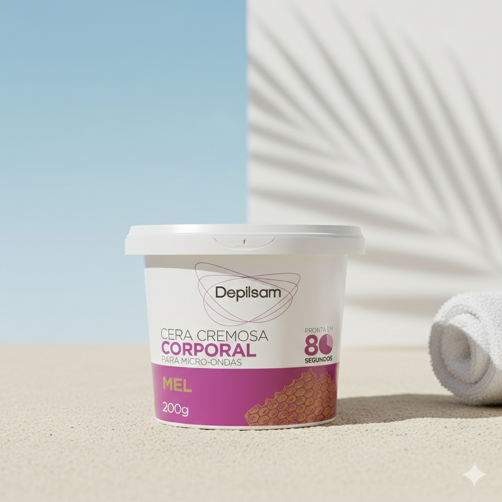 Cera Cremosa Corporal Depilsam de Micro-Ondas Mel 200G em Oferta na Shopee