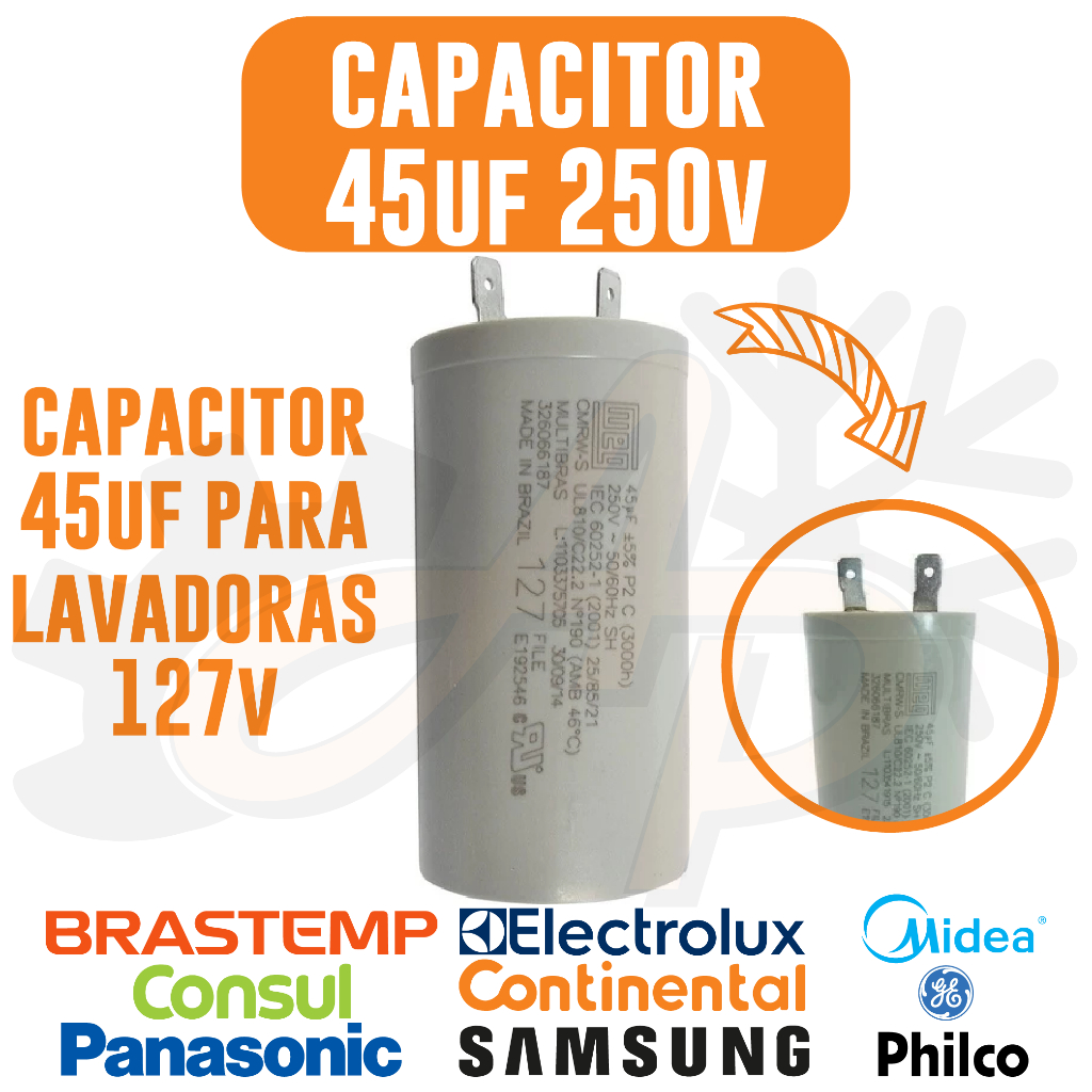 Capacitor Máquina de Lavar Electrolux - Comprar com Melhor Preço em Eletrodomésticos Grandes